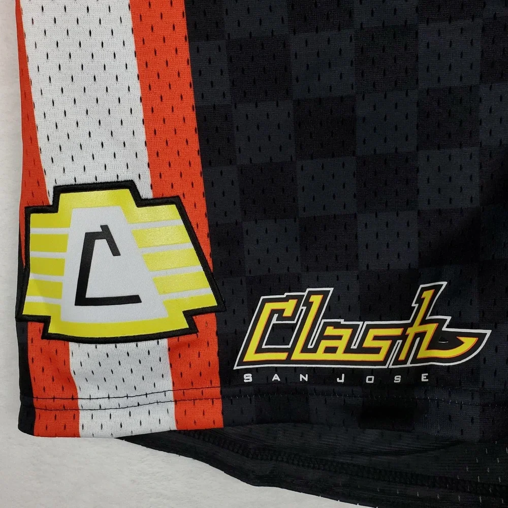 San Jose Clash Mitchell‎ & Ness MLS 2XL XXL Jersey Shorts Cut & Sew Logos NWT